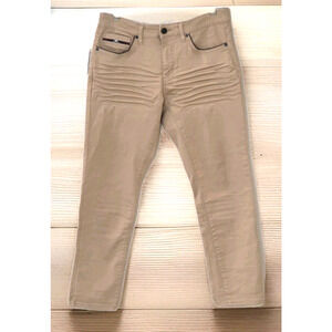 Benjamin Black Men's Slim 34x30 Jeans Khaki Wash Cotton Stretch Denim Tan Pants